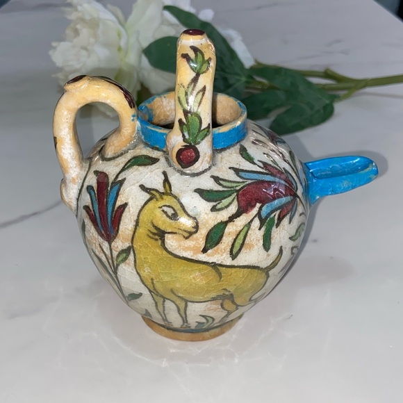 Vintage Collectible Hand Made Hand Painted Pottery Jug - Picture 4 of 17